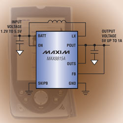 MAX8815A - эффективный повышающий преобразователь постоянного тока